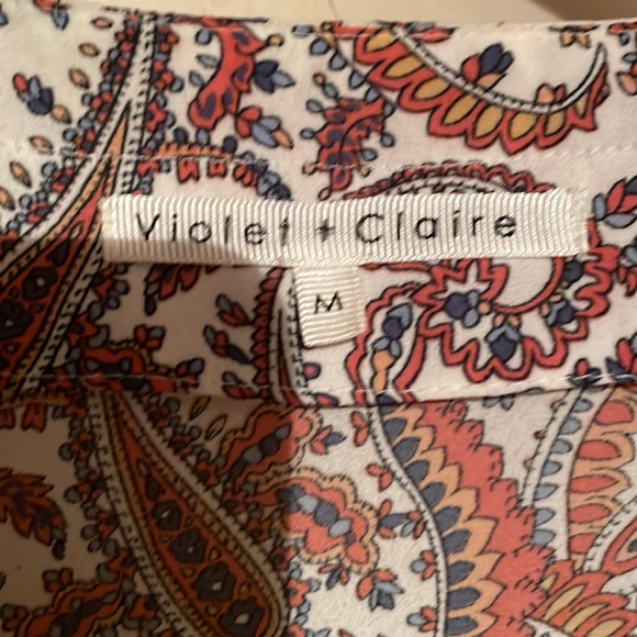 Violet +Claire blouse size medium - Picture 2 of 2